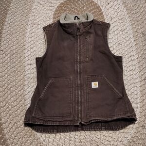 Carhartt Fleece Lined Women's Canvas Vest VINTAGE